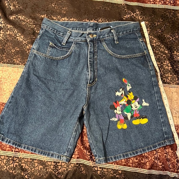 Vintage Disney Mickey Mouse Denim Shorts - Picture 1 of 7